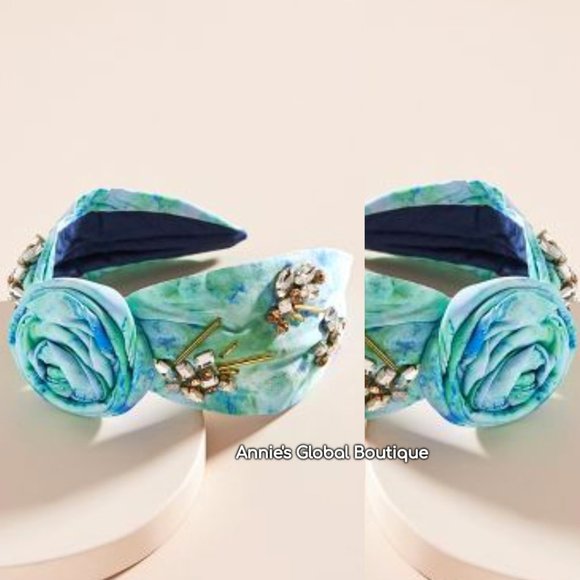 NWT, Anthropologie Shibori Rosette Embellished Headband main image 4